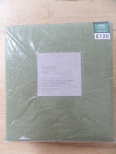 Dunelm The Edited Life King Size Duvet Cover Set In Light Olive 100% Linen