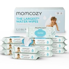 Momcozy Water Baby Wipes-Extra Large Size Design, 99 60 Count Pack of 12 