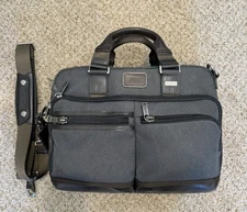 *TUMI ALPHA BRAVO ANDERSON SLIM* great condition, Grey/Brown/Leather Bag Laptop