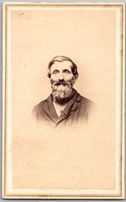 Antique CDV Circa 1860s Bearded Man Old Unmarked