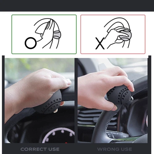 Black Universal 360° Rotation Car Steering Wheel Booster Ball Auto Accessories - Bild 15 von 16