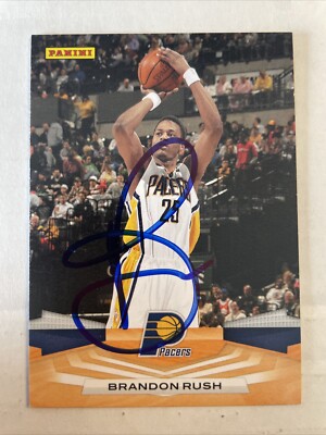 2009 Panini Brandon Rush Autographed Card Indiana Pacers #82