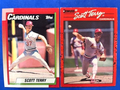 MLB - Scott Morris 1990 Topps & 1990 Donruss Baseball - Cardinals