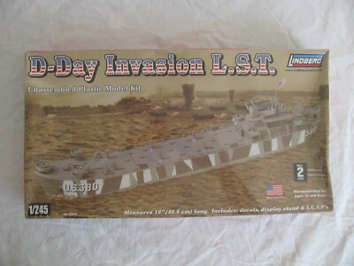 Lindberg 1/245 Scale D-Day Invasion L.S.T. Landing Craft #70865 NOS