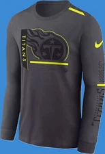 Tennessee Titans Nike Volt Dri-FIT Anthracite Tee - Size Medium - New