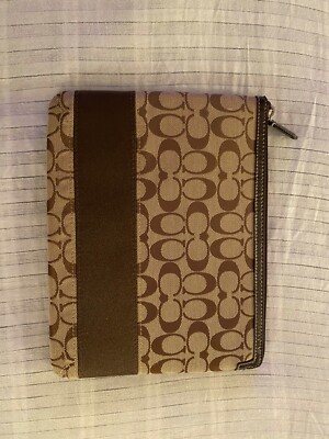 Coach Brown Authentic Print Tablet Ipad Sleeve Cover NWT Apple | eBay