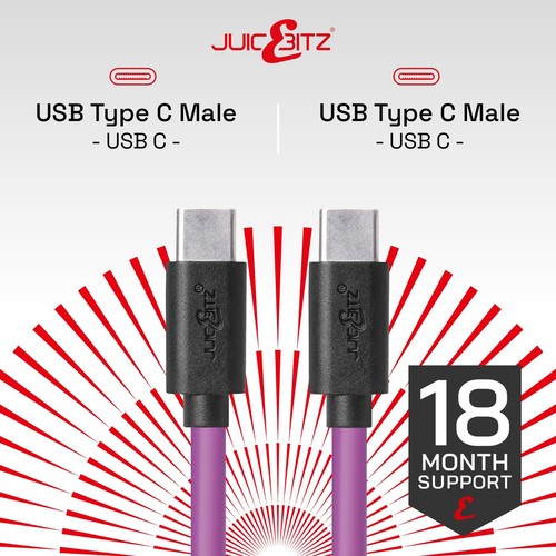 JuicEBitz® USB typu C Kabel do szybkiej ładowarki do iPhone 15 16e iPad Air, iPad Pro - Zdjęcie 54 z 81