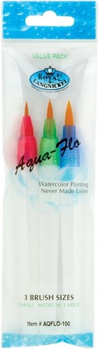 Royal And Langnickel - Set Di 4 Pennelli Con Setole E 4 Pezzi, Colore: Cammello Rotondo 1, Piatto 6 - 11