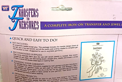 Kit de transferencia y joyas de hierro vintage, transferencias a tesoros, "ramo inclinado" - Imagen 6 de 7