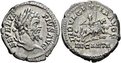 Septimius Severus, 193-211. Denarius (Silver, 19 mm, 3.50 g, 1 h), Rome, 203.