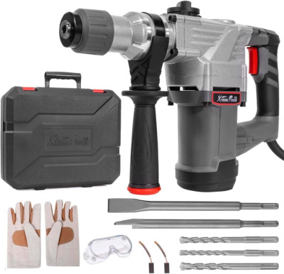 1180W SDS-Plus Rotary Demolition Hammer with Chisels & Drill Bits Set