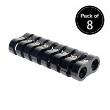Lokocar 6an Braided Hose Separator Clamp An6 Fittings Adapter Bracket Black 8pcs