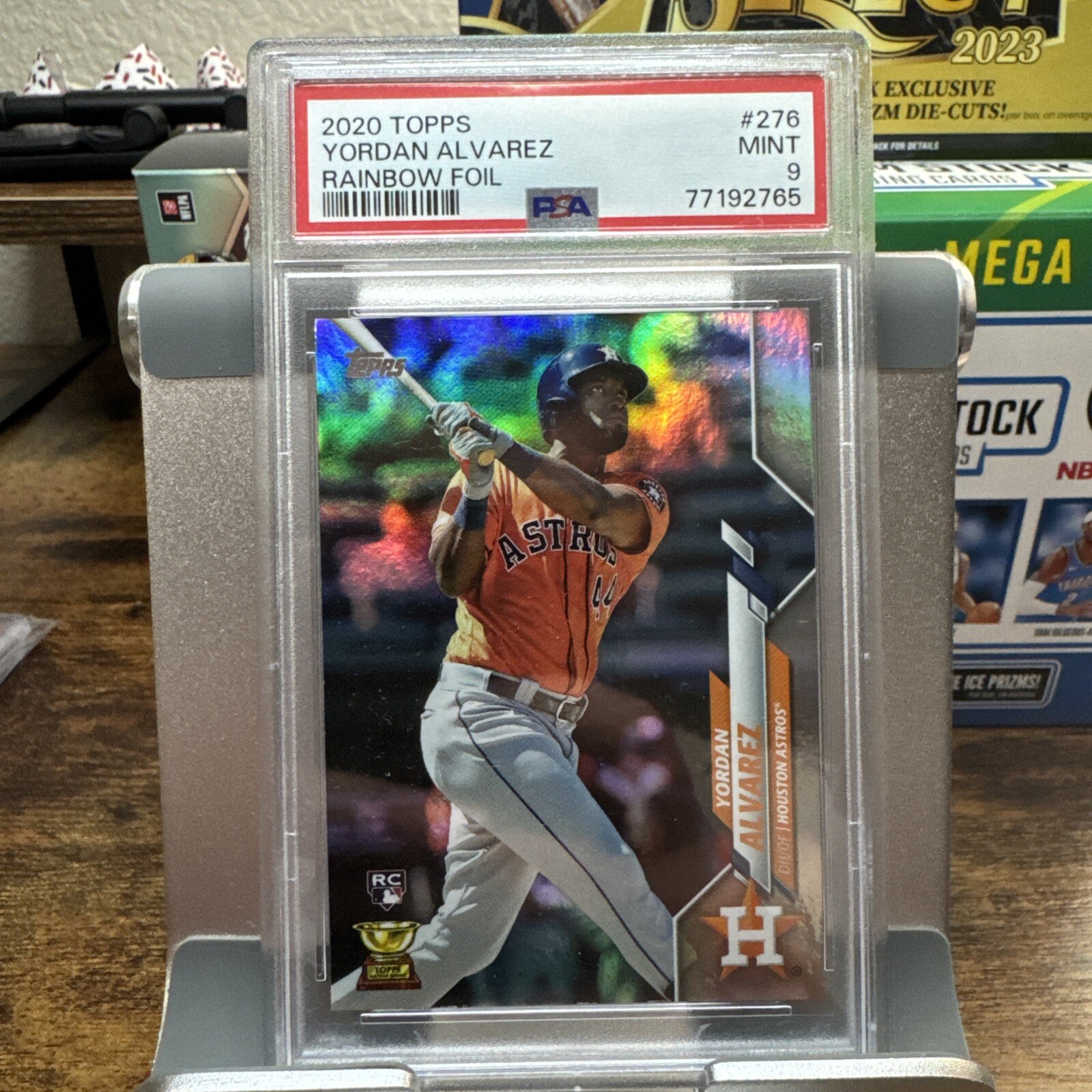 2020 Yordan Alvarez Topps Series 1 #276 Rainbow Foil Parallel RC PSA 9 Astros