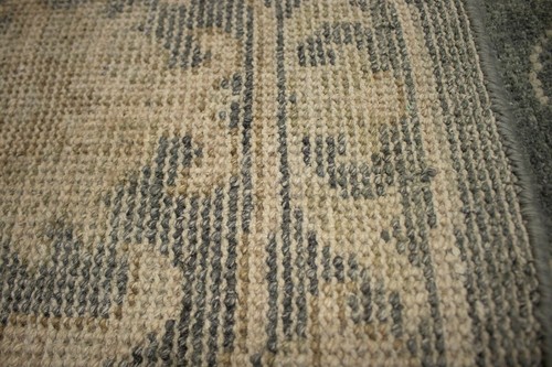 8X8 ft Round Handmade Oriental Rug Floral Design Transitional Muted Carpet Décor - Picture 14 of 14