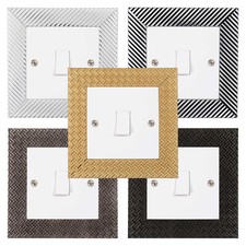 ElekTek Light Switch Surround Finger Plate Frame No Socket Single Patterns