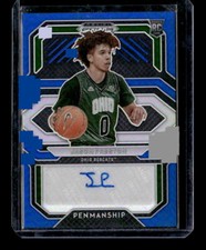 2021 Prizm Draft Picks Jason Preston College Penmanship Prizms Blue #/149