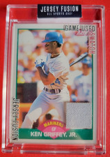 Ken Griffey Jr WORN JERSEY PATCH PIECE JERSEY FUSION 1989 SCORE ROOKIE CARD