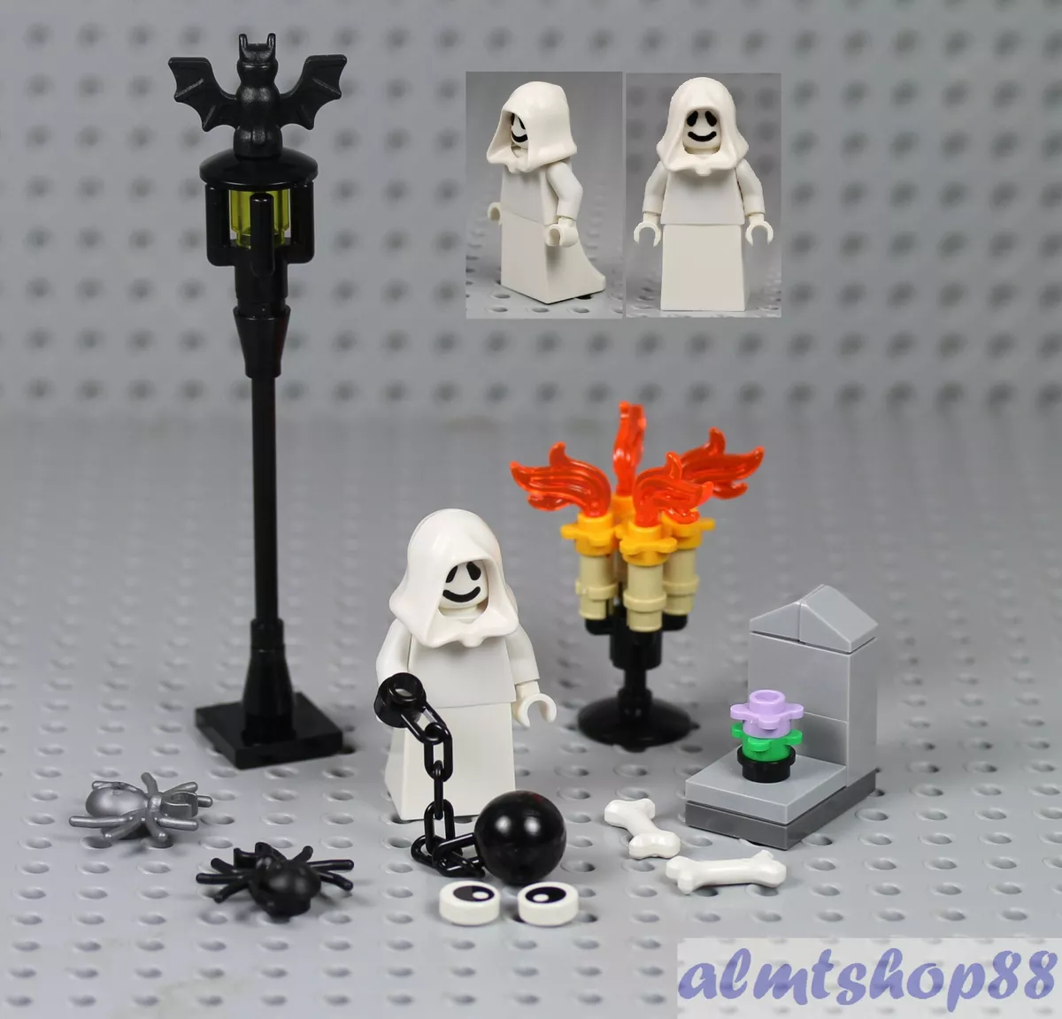 LEGO Haunted Halloween Set Street Lamp Ghost Ball Chain Rat