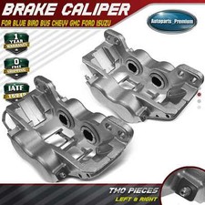 Pair Front Or Rear Dics Brake Caliper 4-piston For Chevy C4500 Kodiak Gmc Ford
