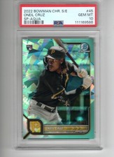 2022 Bowman Chrome Sapphire Edition  - Oneil Cruz #45 /99 (RC) PSA 10 