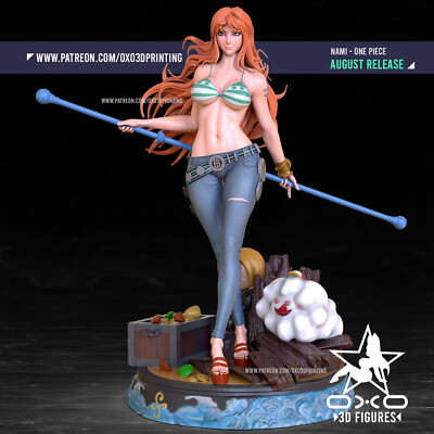 Nami, ''Cat Burglar'', One Piece, Action, Figur, 3D Druck, Statue, UNBEMALT