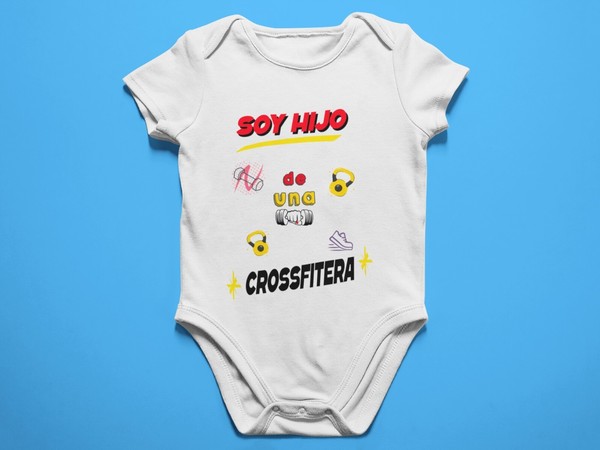 Soy Hija de una Crossfitera. Body para bebés. Para niño niña. Mamá Crossfit