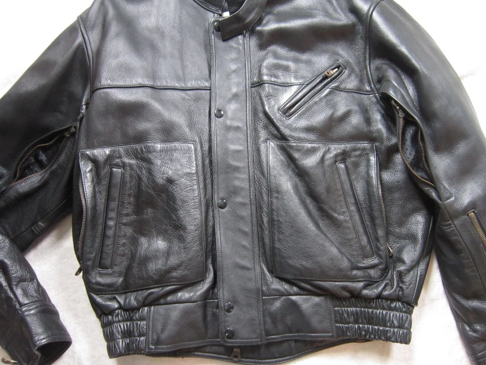 CKX Sports ~Black Leather ~Removeable Insulated ~Vented ~Motorcycle Jacket XL - Image 4 of 4
