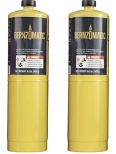 Bernzomatic Pre-Filled MAP-Pro Gas Torch Style Cylinder - Pack of 2