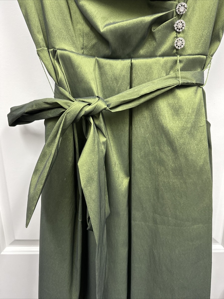 Vintage Repro Mad Men Joan Peggy Green Holiday Dress 60s Costume Size 6 P -  Used | eBay