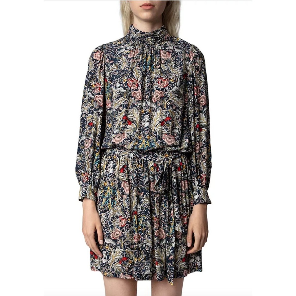 Zadig & Voltaire Rivali Skulls & Soft British Flowers Mini