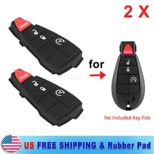 Lot of 2x Replacement Key fob Rubber Pad for RAM Chrysler Dodge Jeep - 4 Button