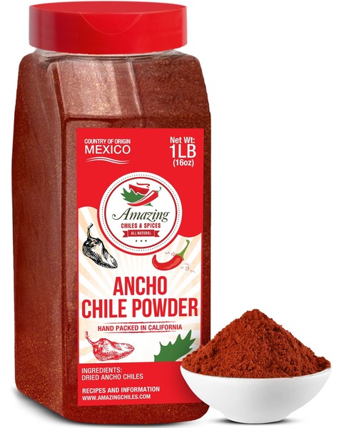 	Polvo de condimento mexicano ancho Chile pimienta molida 1 lb 16 oz	