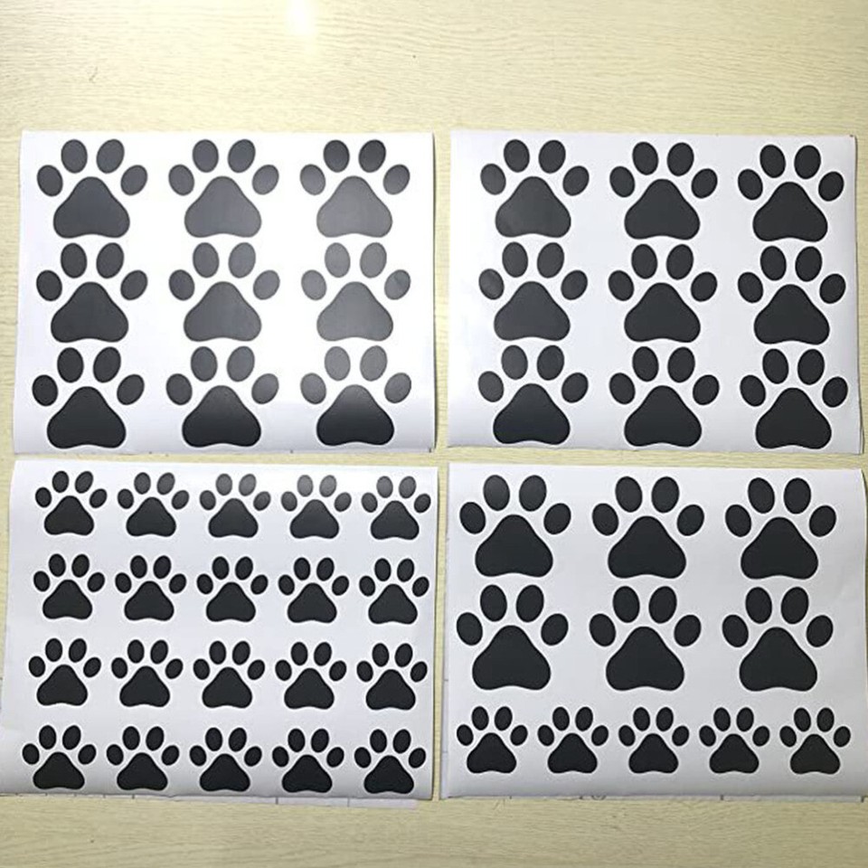 3 Pack Kitten Wall Art Fashion Stickers Dog Paw and Posters Child Baby