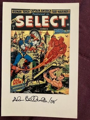 Allen Bellman All Select Comics Cover #1 Autographed Signed Photo (D. 2020)