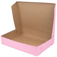 Paquete de 50 ESTUCHES de 20" x 14,5" x 4" ROSA Media Hoja Pastel Cupcake Donut Panadería Caja