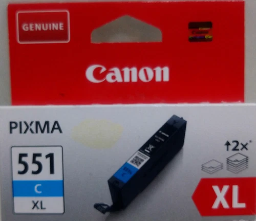 Canon 551 XL, Cyan, Pixma, CLI-551XL, NEW / OVP Original Genuine 551XL