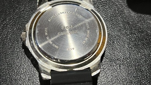 Vintage Men’s Dive Watch 40mm 2035 Movement White Dial Black Bezel Rubber Strap - Picture 7 of 12