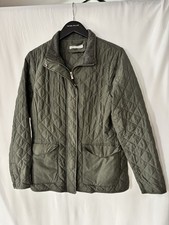 Peter Millar Womens Olive Green Quilted Elbow Patch Traveler Jacket Coat Small