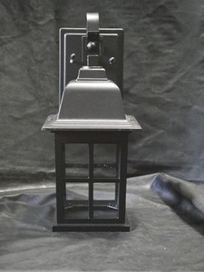 Matte Black Outdoor Wall Lantern With Clear Glass Panels