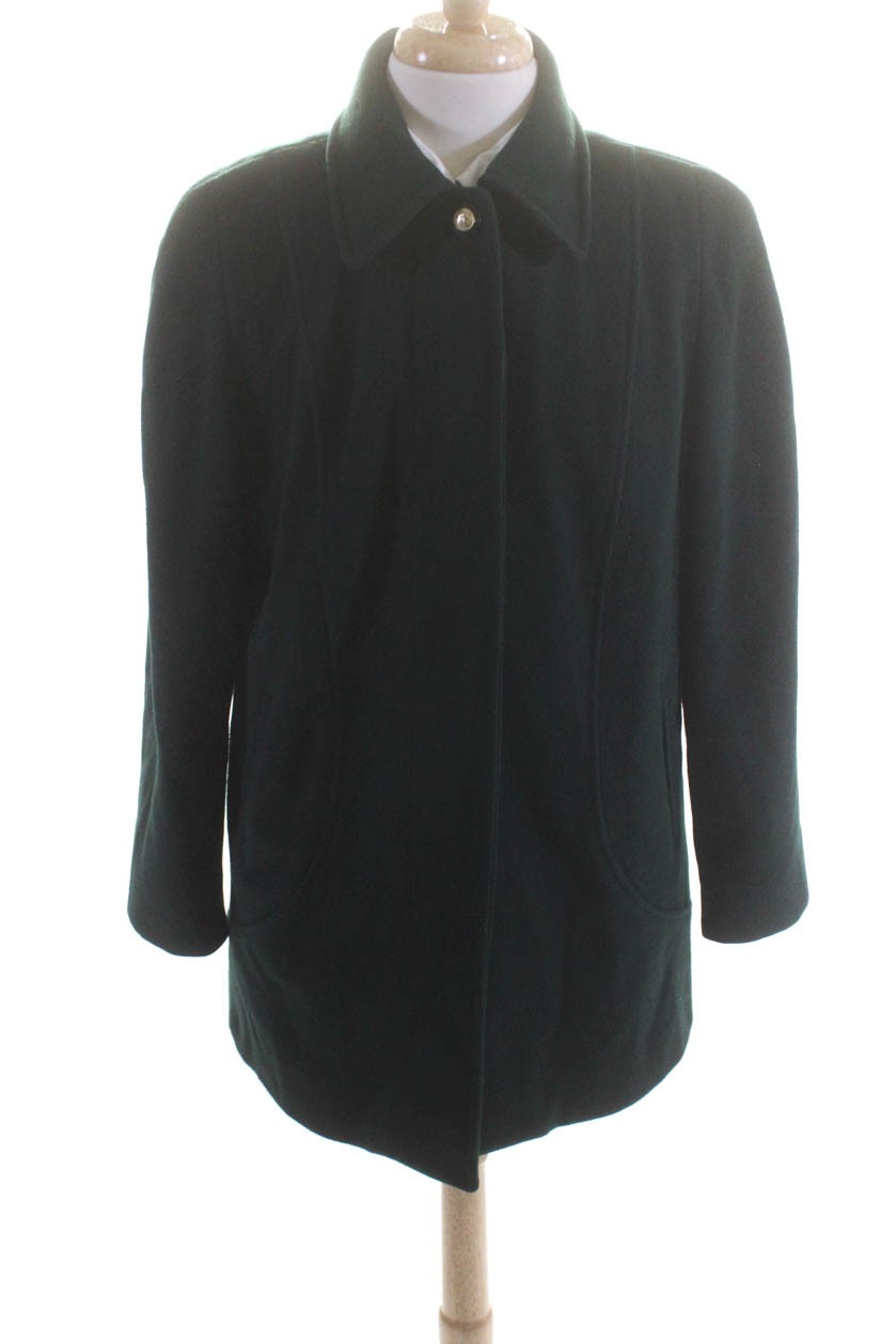 Mackintosh Womens Collared Solid Button Down Wool… - image 1