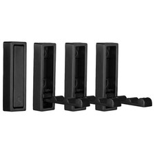 4 PCS Black Zinc Alloy Folding Wall Hooks Foldable Coat Towel Hat Hanging