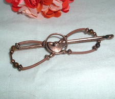 Lilla Rose Medium Flexi Clip Copper Agates and Leather Dove Hair Clip NWT