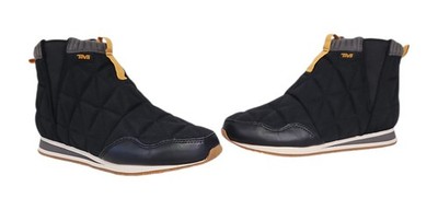 TEVA NWOB $100 Black Reember Quilted Mid Slip On Ankle Bootie 8