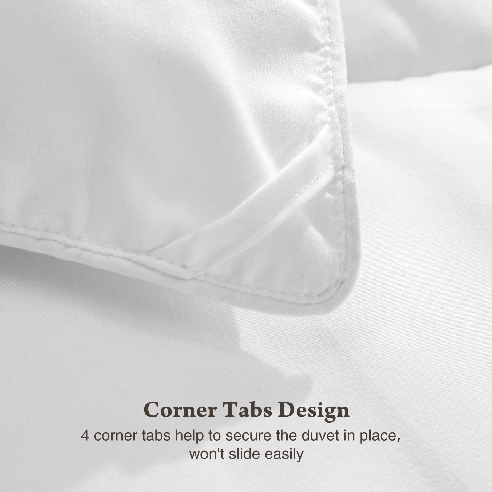 GIANNA Comfort  Lightweight Duvet Insert Comforters Queen Size,88" x 88", White