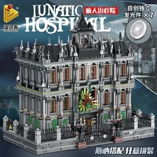 Compatible Building Blocks Large Arkham Asylum Gotham City 7536pcs