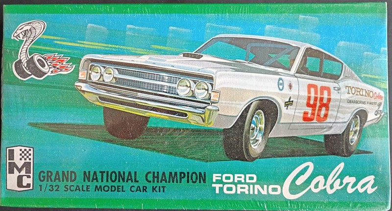 Original IMC #185  1/32nd Ford Torino Cobra Kit - Factory Sealed