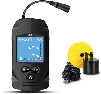 LUCKY Portable Fish Finders Wired Transducer Kayak Fish Finder Kit Portable Dept