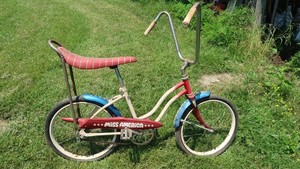 MISS AMERICA HUFFY BRAND GIRLS BICYCLE 1971 STORED FOR YEARS ALL ORIGINAL  RARE