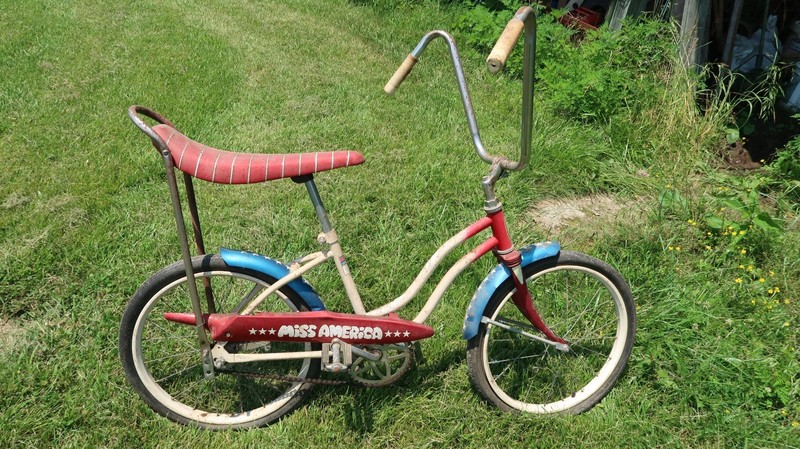 MISS AMERICA HUFFY BRAND GIRLS BICYCLE 1971 STORED FOR YEARS ALL ORIGINAL  RARE