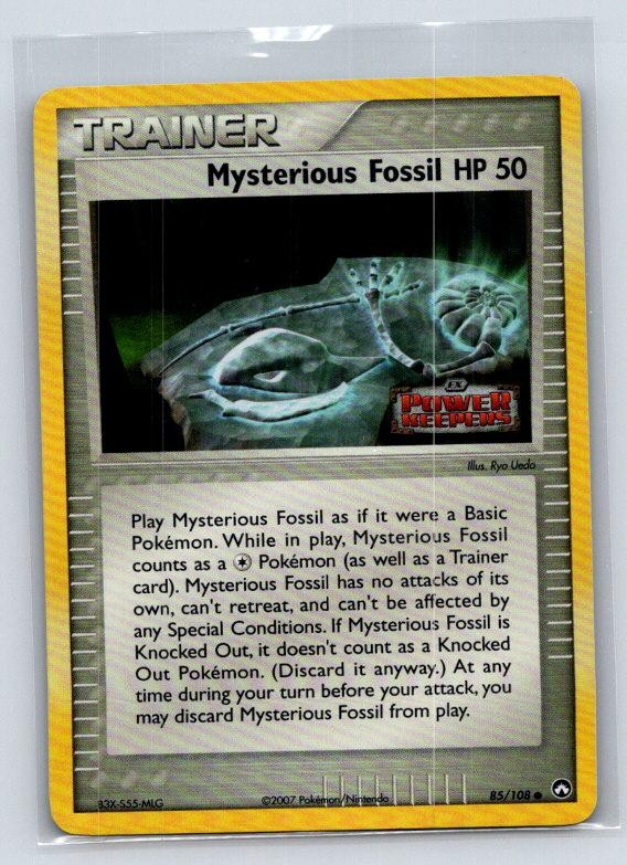 Mysterious Fossil 85/108 Common Power Keepers Pokemon Reverse Holo Near Mint